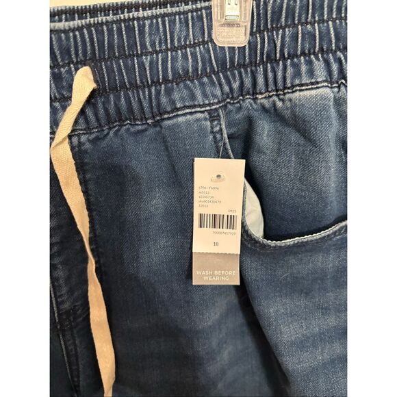 Lane Bryant Pul-On Cloud Knot Jogger Size 18 Dark Wash Knit Denim NWT - Picture 6 of 9